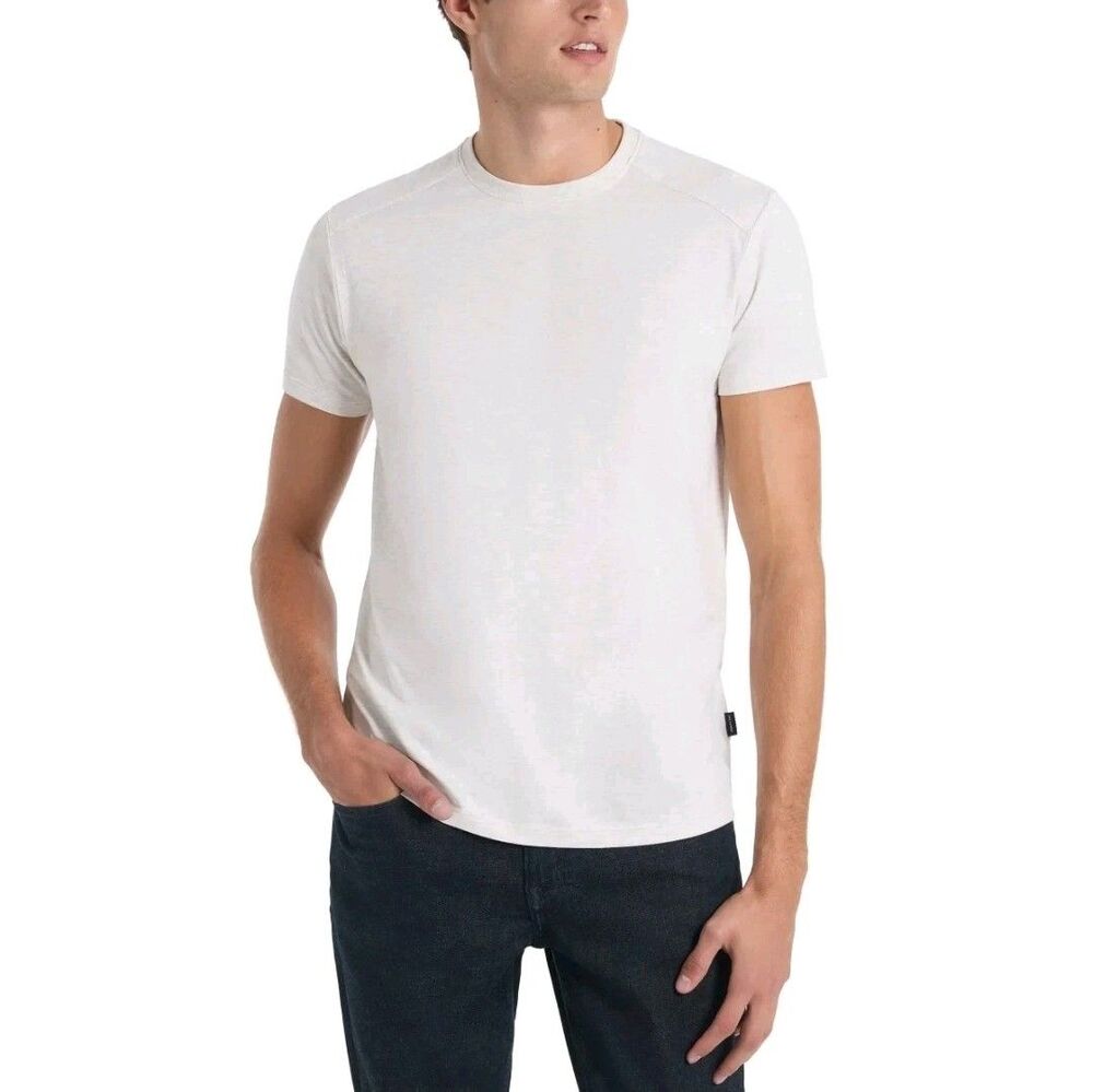 Kenneth Cole New York Organic Cotton SS Tee Slim Fit Light Gray Men's XL Tshirt